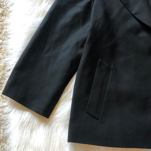 Talbots Wool Black Blazer Sz. 6 1/2 Sleeve Lined - Picture 4 of 6